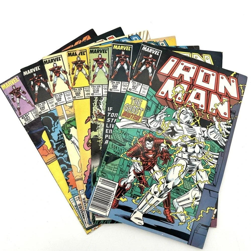Iron Man Comic Lot 7 Issues Marvel 1980s Copper Age Superhero Mixed Run